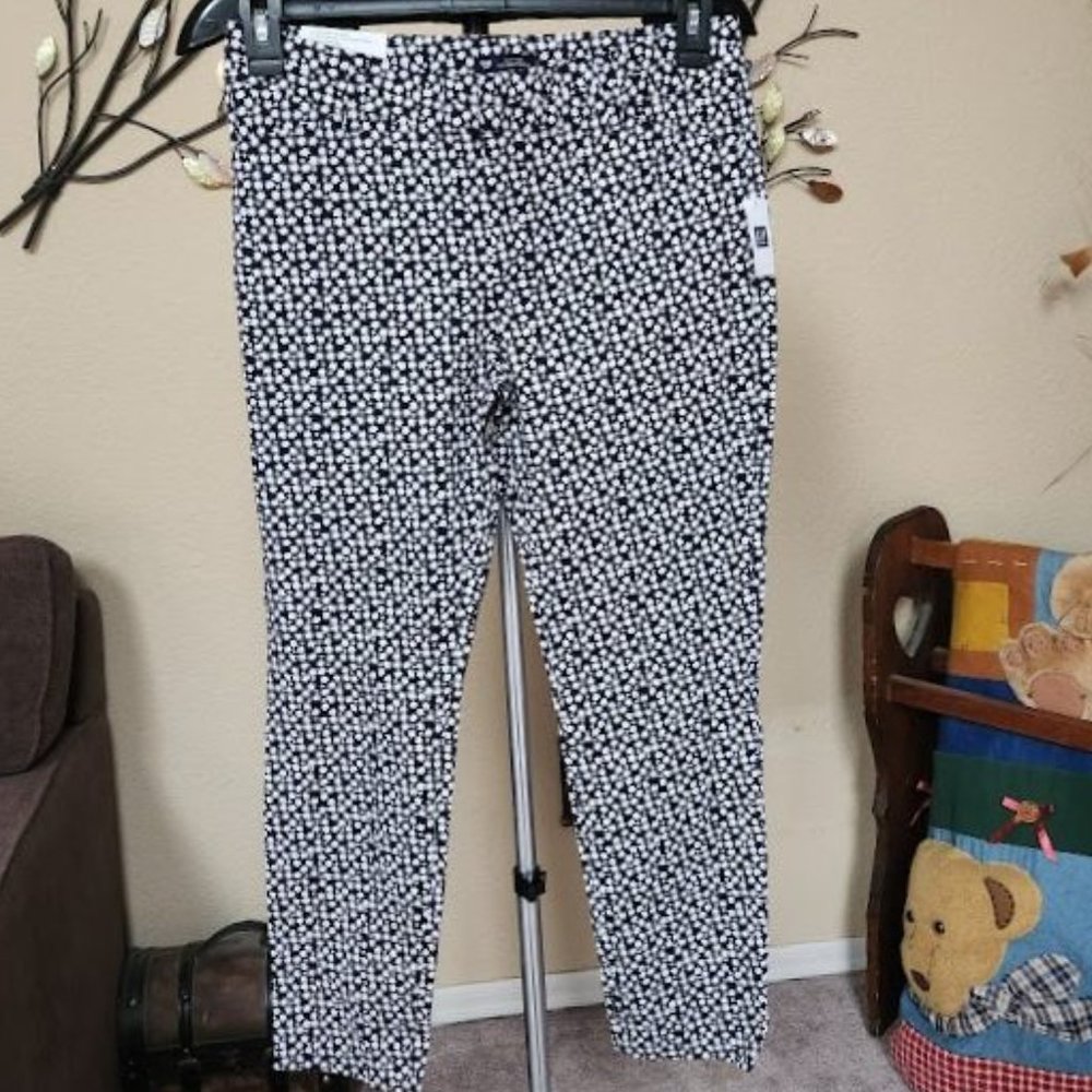 NWT GAP Slim City flower print crop pant sz 8 regular